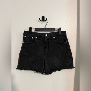 Madewell Black The Perfect Vintage Jean Short 29 Lunar Wash Coastal High Rise